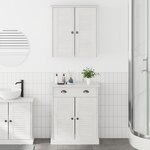 vidaXL Ensemble de mobilier de salle de bain avec tiroir 2 Pièces Marron