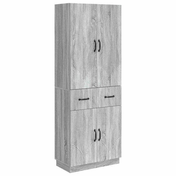 vidaXL Ensemble de Meubles 2 Pièces Sonoma gris Bois d'ingénierie