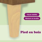 vidaXL Meuble TV avec pieds en bois massif Chêne marron 103 5x35x50 cm