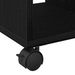 Table d'appoint vidaXL sur roulettes Noir Chêne 50x30x55 cm Bois d'ingénierie