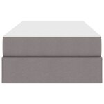 vidaXL Lit avec rangement et matelas Taupe 90 x 200 cm Polyester