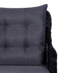 vidaXL Ensemble à manger d'extérieur 9 Pièces Résine tressée Noir