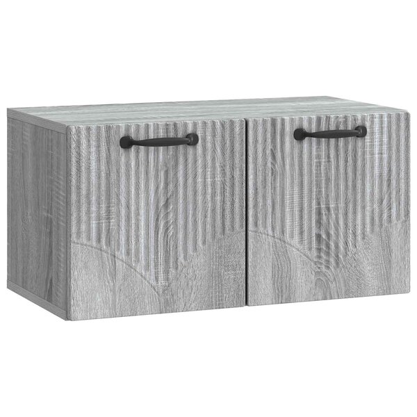 vidaXL Meuble TV mural Sonoma gris 59 5 x 31 x 30 cm Bois d'ingénierie