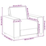 vidaXL Canapé Beige 100 x 77 x 82 cm Tissu en lin mélangé