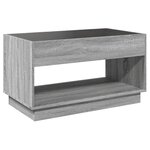 vidaXL Table basse avec LED infini sonoma gris 90x50x50 cm