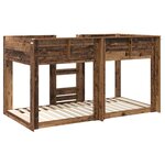 vidaXL Lit Superposé pour Enfants Bois ancien 75 x 190 cm