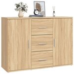 vidaXL Buffet chêne sonoma 91x29 5x65 cm bois d'ingénierie
