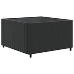 vidaXL Salon de jardin 10 Pièces avec coussins noir résine tressée