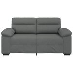 vidaXL Canapé à 2 places gris foncé 120 cm tissu