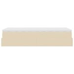 vidaXL Cadre de lit ottoman avec matelas crème 100x200cm tissu
