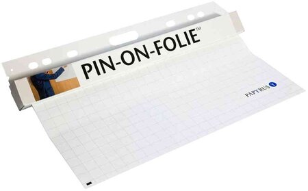 Rouleau de feuille PIN-ON Tableau blanc 60x80 cm adhérence electrostatique PAPYRUS