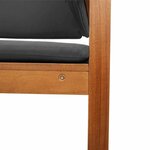 vidaXL Fauteuil de jardin d'angle avec coussins en bois d'acacia