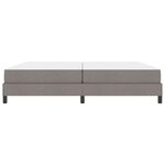 vidaXL Lit à ressorts avec matelas Taupe 200 x 200 cm tissu