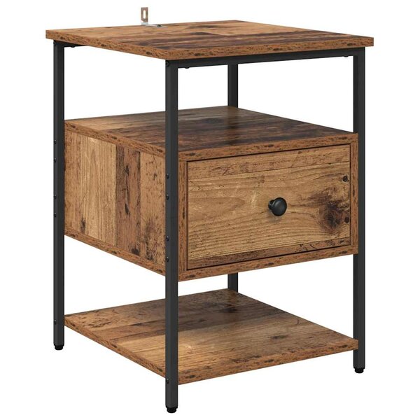 vidaXL Cabinet de chevet Bois ancien 40 x 42 x 56 cm Bois d'ingénierie