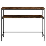 vidaXL Table console chêne fumé 100x35 5x75 cm bois d'ingénierie