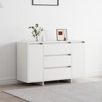 vidaXL Buffet Blanc 120x41x75 cm en bois d'ingénierie