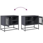 vidaXL Meuble TV anthracite 68x39x60 5 cm acier