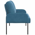 vidaXL Canapés avec coussin 110cm Bleu Contreplaqué