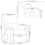 vidaXL Fauteuil de massage inclinable Cappuccino Similicuir
