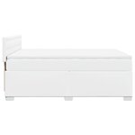 vidaXL Sommier à lattes de lit avec matelas Blanc 140x200cm Similicuir