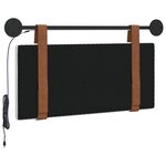 vidaXL Tête de lit suspendue Avec lumière LED Blanc PU antique