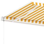 vidaXL Auvent automatique sur pied 400x300 cm Jaune et blanc