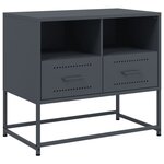 vidaXL Meuble TV anthracite 68x39x60 5 cm acier