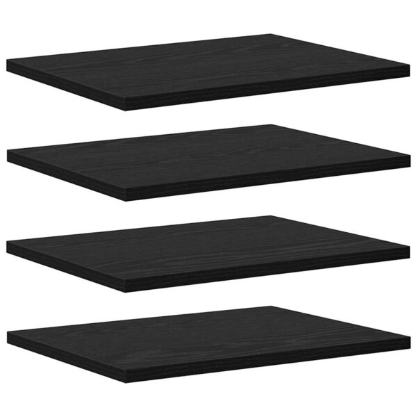 vidaXL Étagère à livres 4 Pièces Noir 40 x 30 x 1 5 cm Bois d'ingénierie
