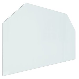 vidaXL Plaque de verre pour cheminée hexagonale 100x60 cm