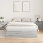 vidaXL Cadre de lit Sonoma gris 190 x 140 x 31 5 cm Bois d'ingénierie
