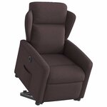 vidaXL Fauteuil inclinable électrique marron foncé tissu