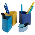 Pot à crayons plastique the quarter 4 compartiments - coloris bleu - exacompta