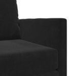vidaXL Canapé-lit avec coussin Noir 74 x 77 x 81 cm Velours