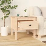 vidaXL Table d'appoint 50x50x49 cm Bois massif de pin