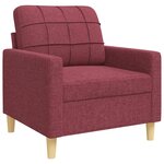 vidaXL Ensemble de canapés 4 Pièces avec repose-pied rouge bordeaux tissu