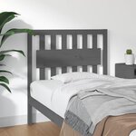 vidaXL Tête de lit Gris 95 5x4x100 cm Bois massif de pin