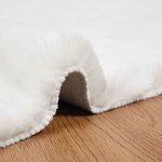 vidaXL Tapis en Fourrure Synthétique de Lapin Olite Blanc 100 x 200 cm