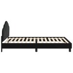 vidaXL Cadre de lit pour enfants avec tête de lit Noir 90 x 200 cm