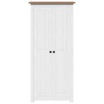vidaXL Garde-robe Blanc 80x50x171 5 cm Pin massif Assortiment Panama