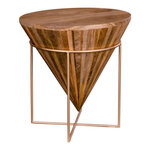 Table basse en bois de manguier naturel 45 x 45 cm