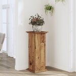 vidaXL Support pour plantes vieux bois 33x33x80 cm bois d'ingénierie