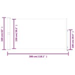 vidaXL Auvent latéral rétractable de patio 160x300 cm Bleu