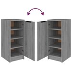 vidaXL Meuble à chaussures Sonoma gris 30x35x70 cm Bois d'ingénierie