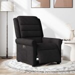 vidaXL Fauteuil inclinable électrique Noir Tissu
