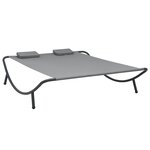 vidaXL Chaise longue d'extérieur Tissu Anthracite