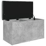 vidaXL Banc de rangement gris béton 82x42x45 cm bois d'ingénierie