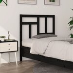 vidaXL Tête de lit Noir 95 5x4x100 cm Bois massif de pin