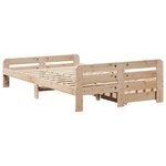 vidaXL Cadre de lit sans matelas 135x190 cm bois de pin massif