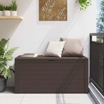vidaXL Boîte de rangement de jardin Marron 116x44x55 cm