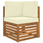 vidaXL Ensemble de canapé d'angle avec coussin 6 Pièces Naturel et Crème